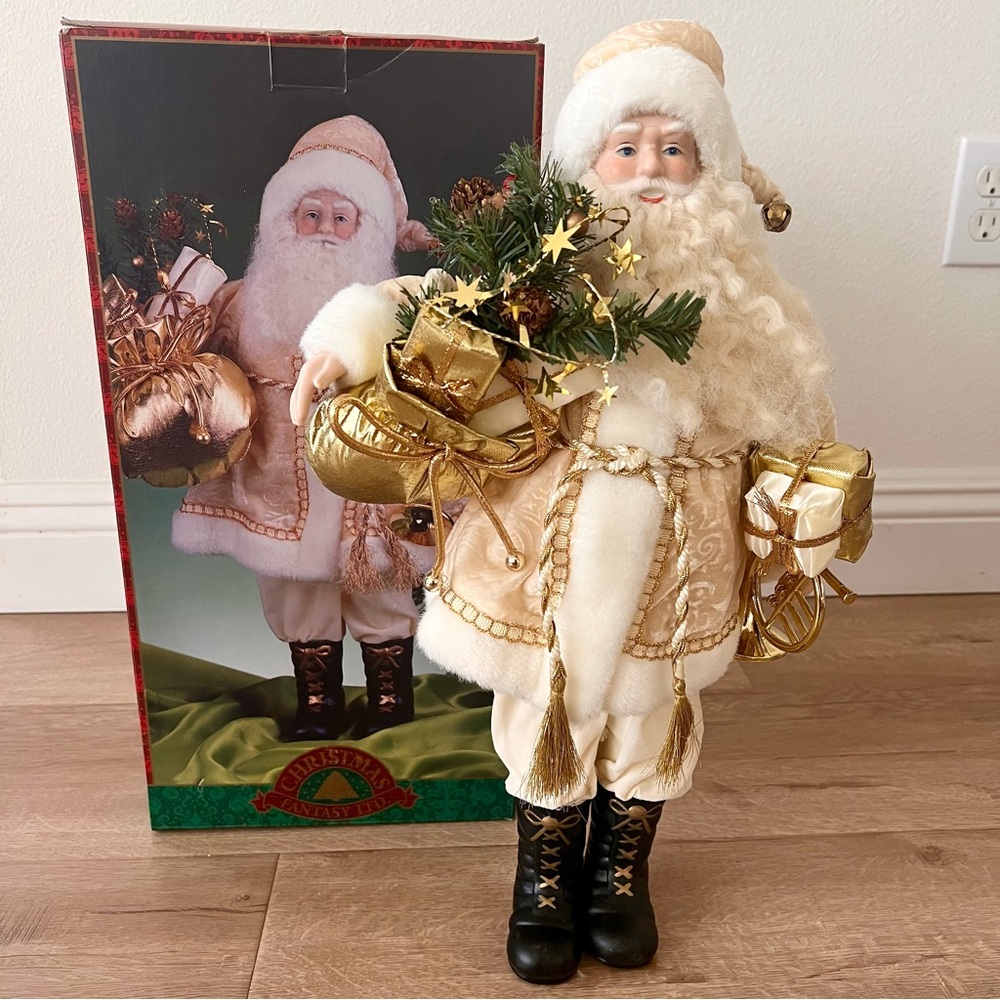 Vintage Large Christmas Fantasy Ltd Wonderland Santa Collection Figure 19.5” Box